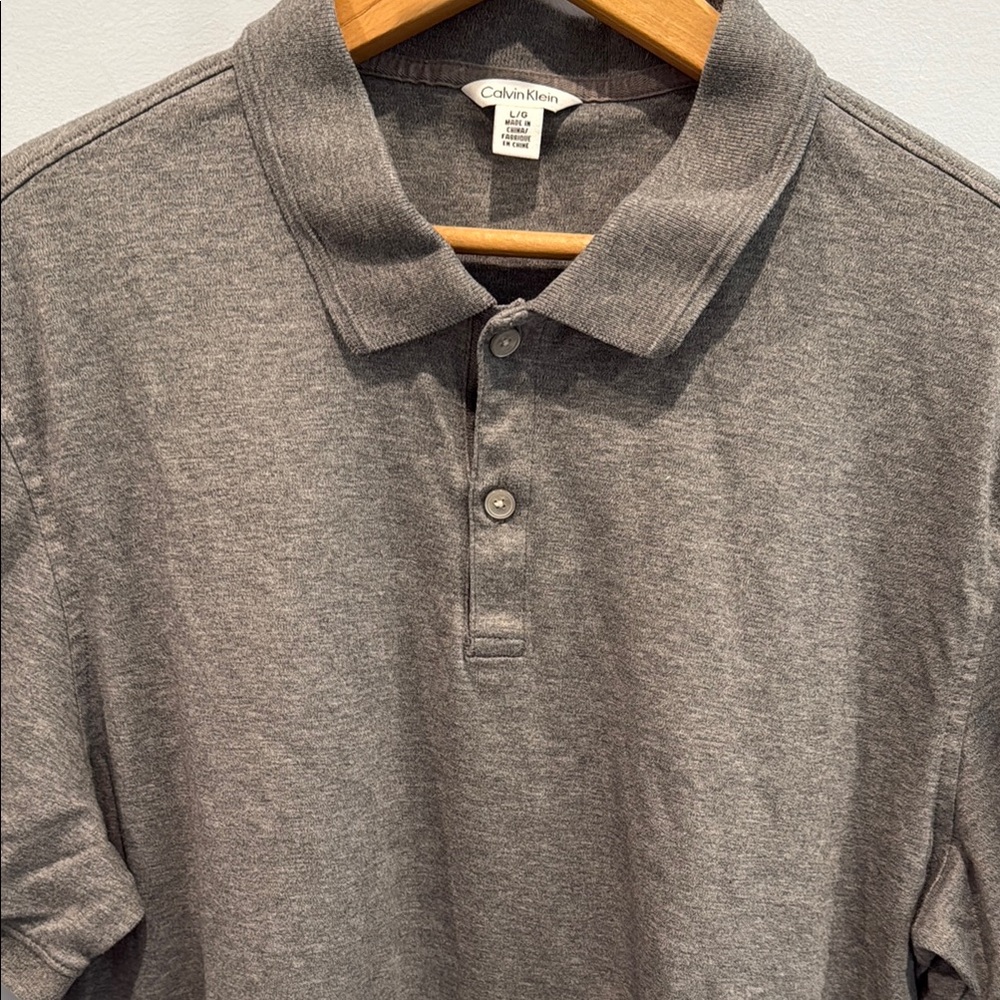 Calvin Klein Men's Gray Polo Shirt